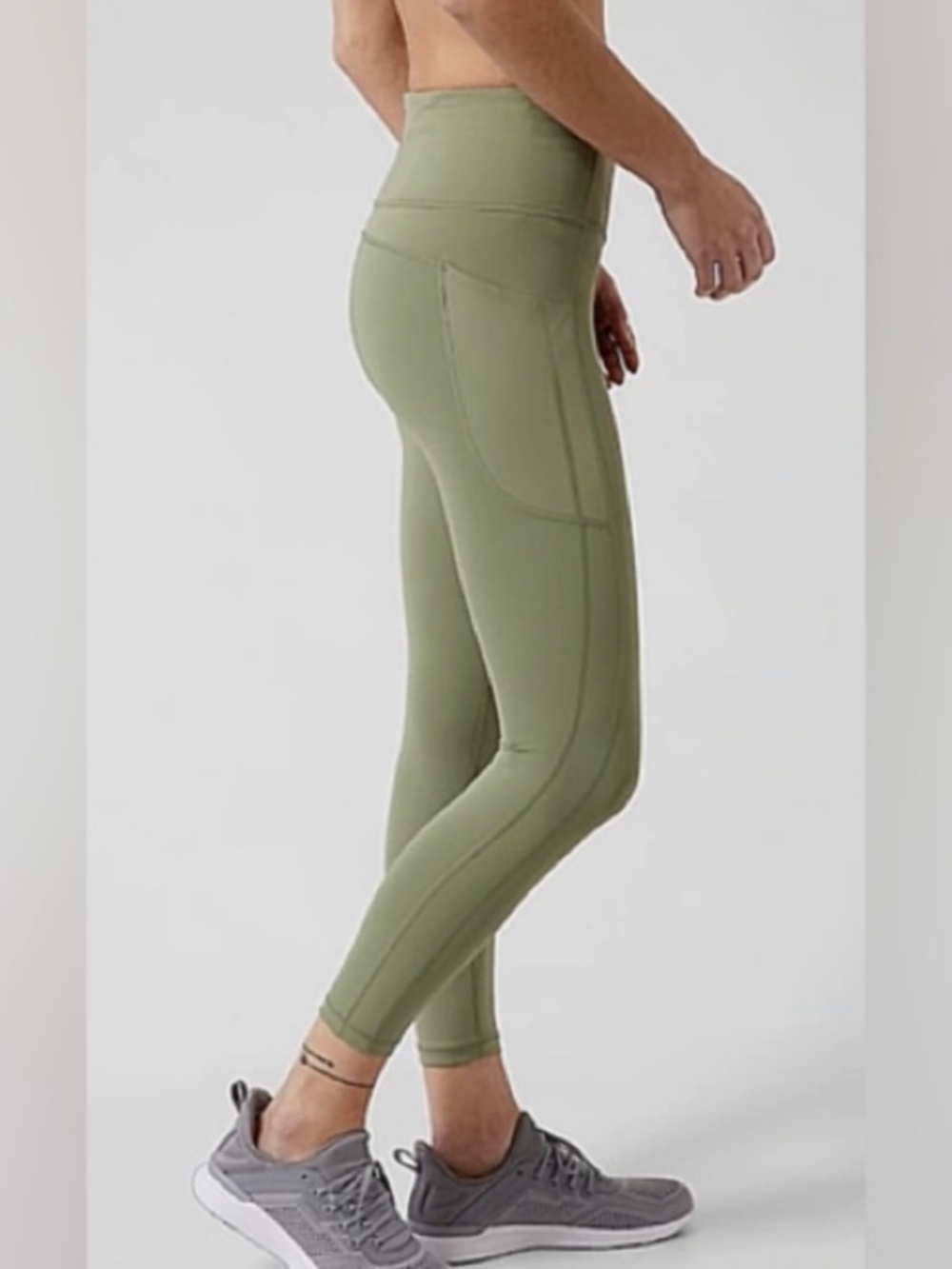 Athleta Ultimate Stash Pocket 7/8 Tight Legging Hi Rise Olive Green Size S/P - Picture 2 of 4